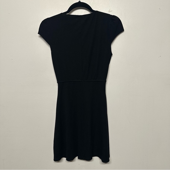 Reformation Jeans Margie Ribbed Mini Dress Black Small - Picture 4 of 7